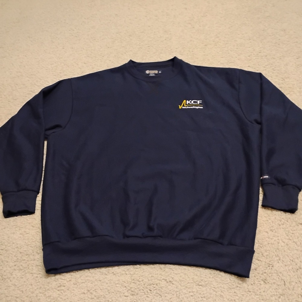 Tyndale FR Sweatshirt Mens 2XL Flame Resistant Blue Fire Flame 2112 Cat 3 Work